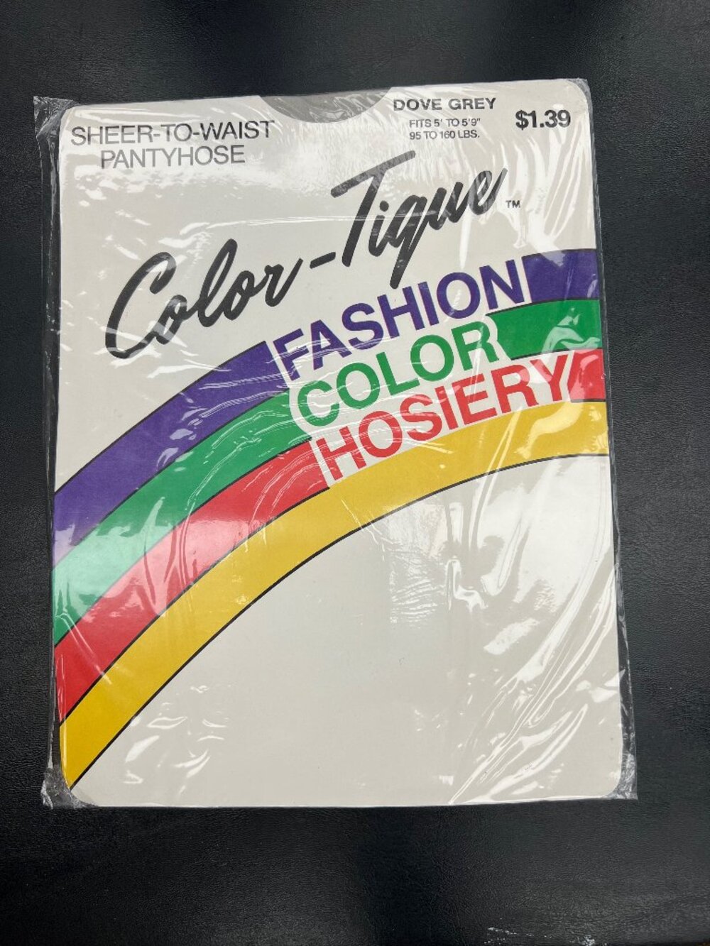NIB Vintage 70s Color Tique Sheer 100% Nylon Dove Gray Pantyhose